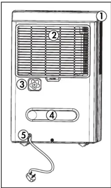 DANBY DDR050BHWDB - Arrière - 1
