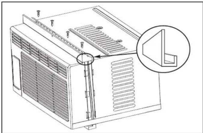 DANBY DAC060BHUWDB - Installez le support en forme "L" - 1