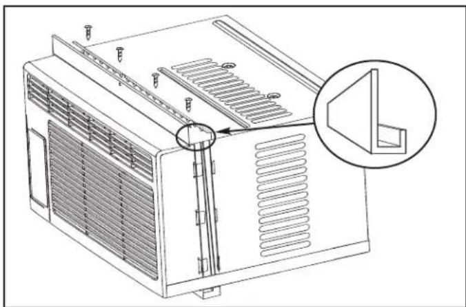 DANBY DAC060BHUWDB - Install the "L" Shaped Bracket - 1