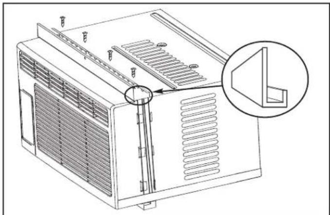 DANBY DAC060BGUWDB - Instale el soporte en forma de "L" - 1