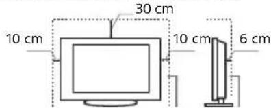 SONY Bravia KDL55W756C - Állványon történő használat esetén - 1