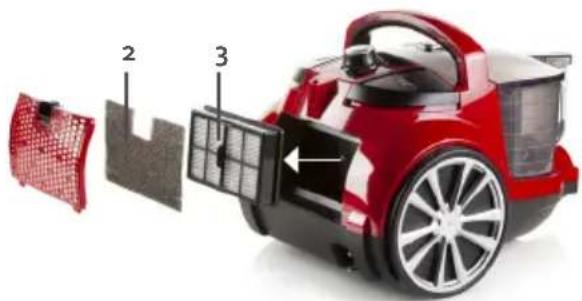 DOMO DO7292S - HEPA FILTER REINIGEN OF VERVANGEN VOOR DE LUCHTUITLAAT - 2