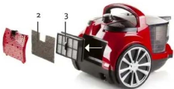 DOMO DO7292S - LIMPIAR O SUSTITUIR EL FILTRO HEPA PARA LA SALIDA DE AIRE - 2