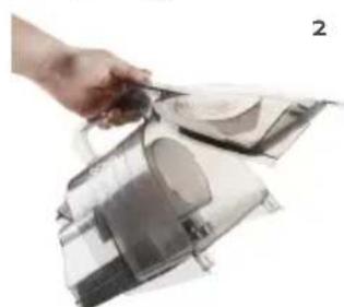 DOMO DO7292S - EMPTYING AND CLEANING THE DUST RESERVOIR - 2