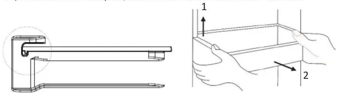 DOMO DO934SBS - SPOSTARE I RIPIANI DEL FRIGO E I BALCONCINI DELLA PORTA - 1