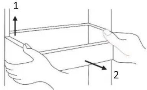 DOMO DO934SBS - DéPLACER LES CLAYETTES ET LES ETAGERES DE PORTE - 2