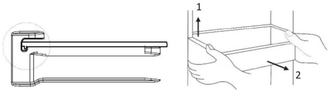 DOMO DO934SBS - EINLEGEBÖDEN UND TÜRFÄCHER VERSETZEN - 1
