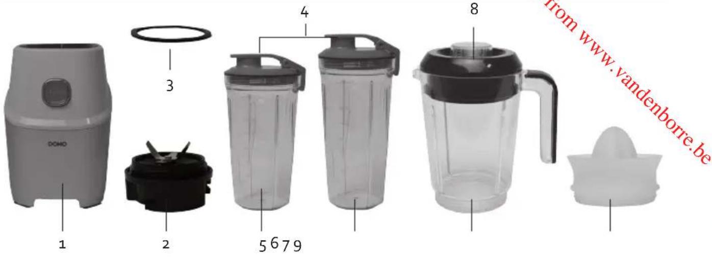 DOMO XPower DO9184BL - TEILE - 1