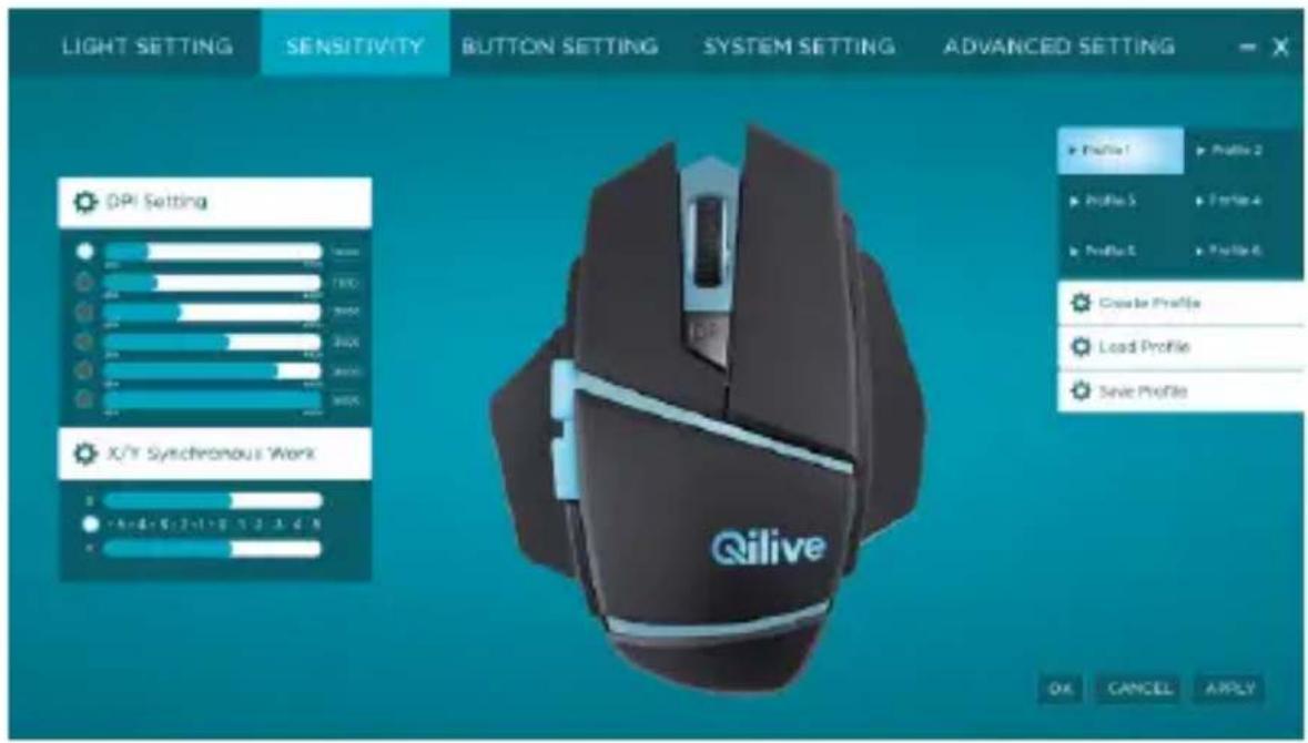 Qilive Q.8591 - Sensibilité (Réglage DPI) - 1