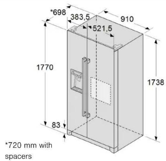 NEFF KA3902B20G - Installation dimensions - 1