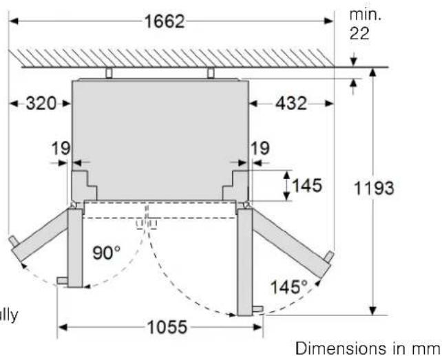 NEFF KA3902B20G - Door opening angle - 1