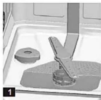 PKM DW9A++7FI - Le bac à adoucisseur d'eau se trouve sous le panier inférieur. - 1