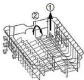 PKM DW9A++7FI - Lower/upper rack - folding shelves - 2