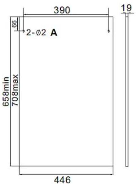 PKM DW9A++7FI - Abmessungen und Befestigung der Zierverkleidung - 1