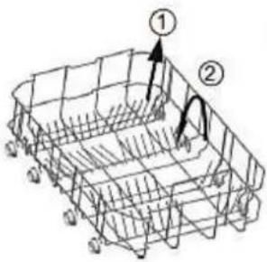 PKM DW9A++7FI - Lower/upper rack - folding shelves - 1