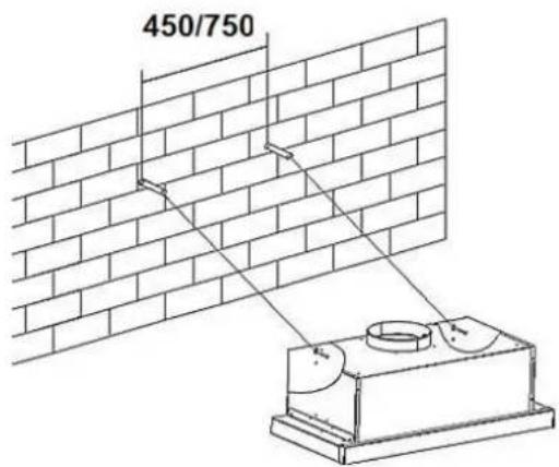 PKM UBH6002T - Installation, option 1/wall - 1