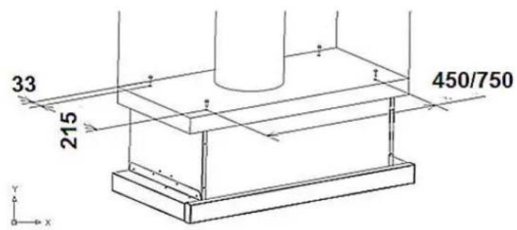 PKM UBH6002T - Installation, option 2 / au-dessous du placard (dessin № 2) : - 1