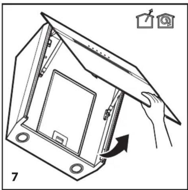 BEKO HCA62844ZH - Montage de la hotte au mur - 1