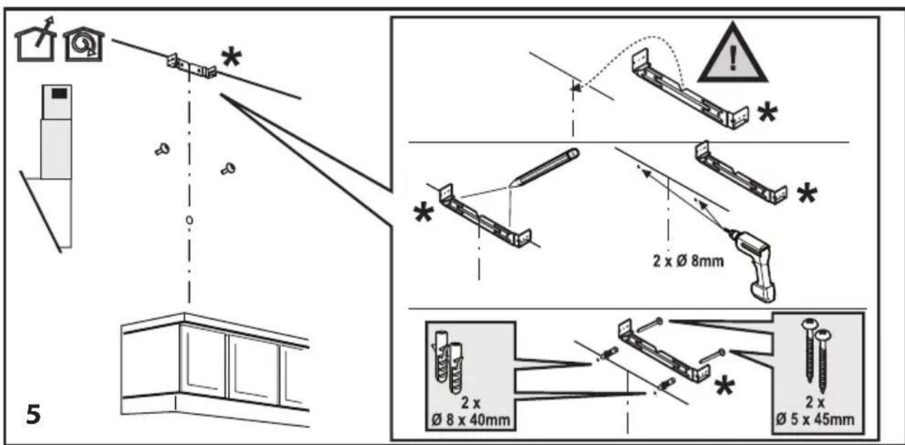 BEKO HCA62741BH - Assemblage de la cheminée de la hotte - 1