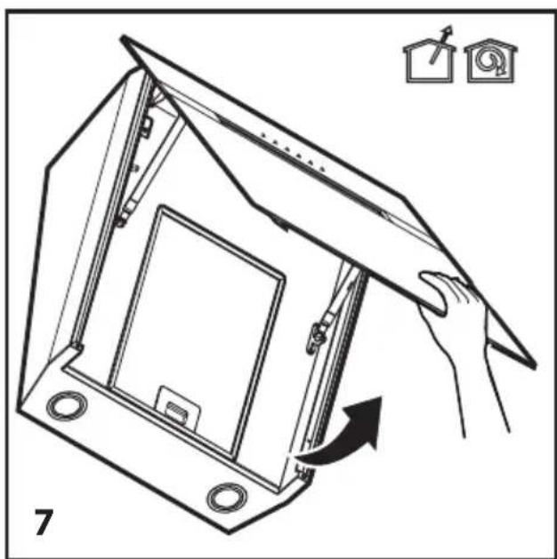 BEKO HCA62741BH - Montagem do exaustor na parede - 1