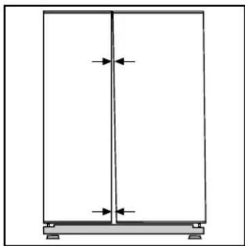 BEKO GNEV120S - Ajustar o espaço entre a porta superior - 1