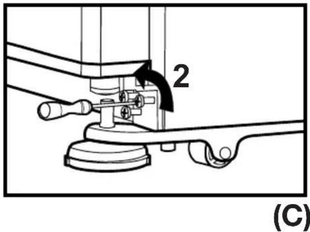 BEKO GNEV120S - Ajuste da altura da porta - 3