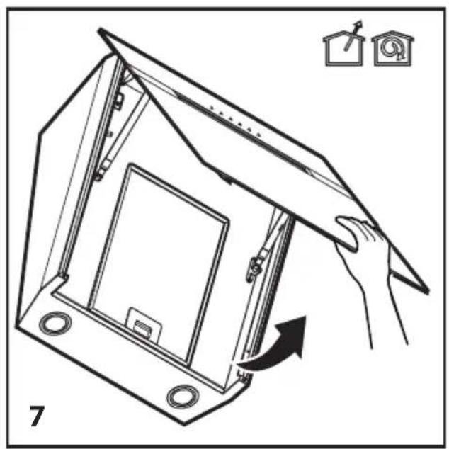 BEKO HCA92844WH - Montaggio della cappa sulla parete - 1