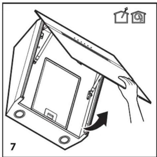 BEKO HCA92844WH - Montagem do exaustor na parede - 1
