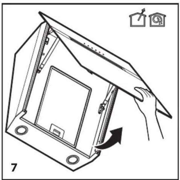 BEKO HCA62844WH - Montage de la hotte au mur - 1