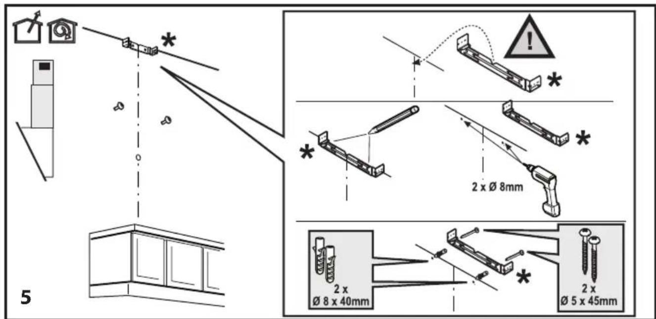 BEKO HCA62844WH - Montáž komínu digestoře - 1