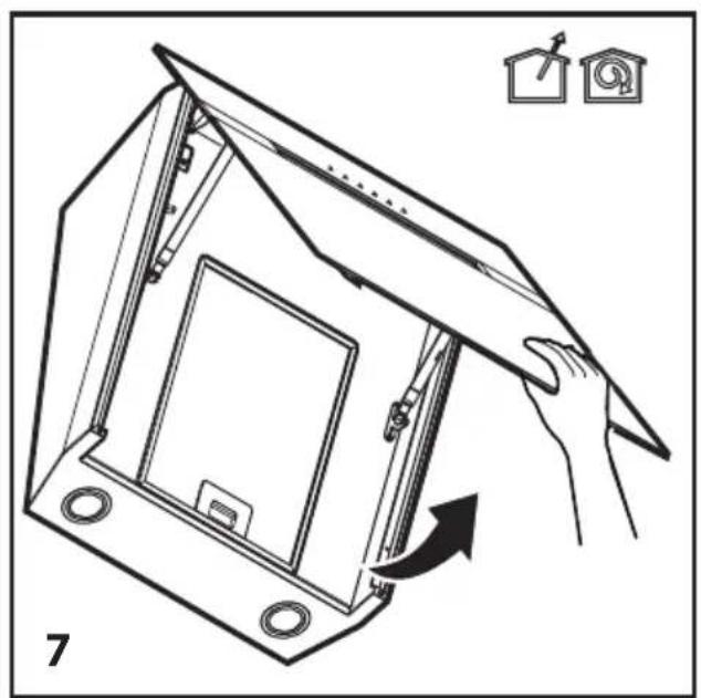 BEKO HCA62844GH - Assembly of the Hood onto the Wall - 1