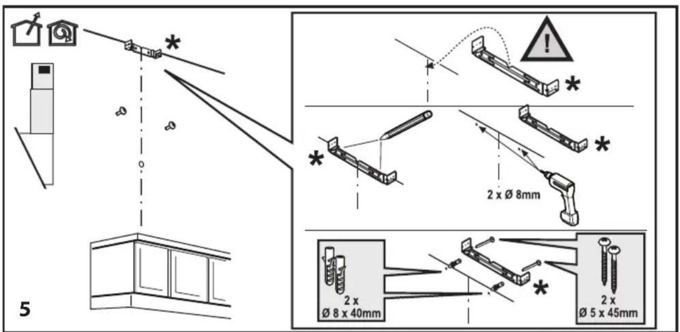 BEKO HCA62844GH - Assemblage de la cheminée de la hotte - 1