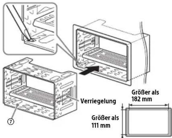 SONY XAVAX205DB - Montieren des Gerats im Armaturenbrett - 1