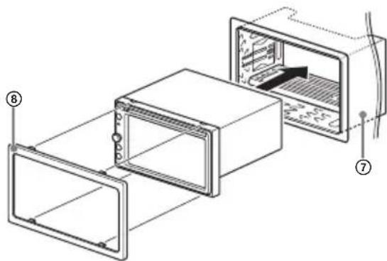 SONY XAVAX205DB - Montieren des Gerats im Armaturenbrett - 2