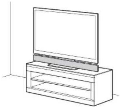 SONY HTCT550W - Installation de l'enceinte sur le téléviseur - 1