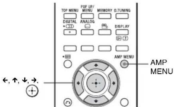 SONY HTCT550W - Verwendend des Menüs AMP - 3