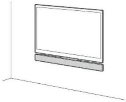 SONY HTCT550W - Installation de l'enceinte sur le téléviseur - 2