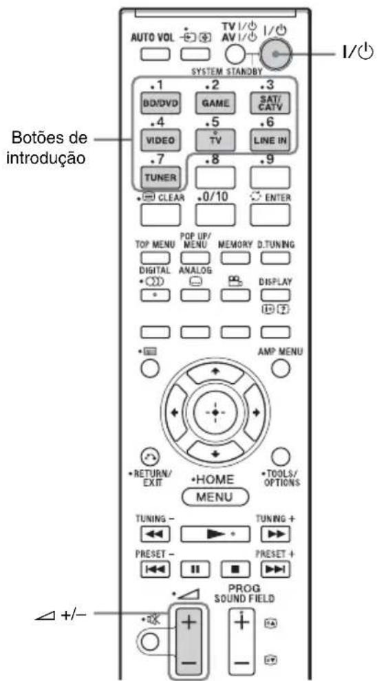 SONY HTCT550W - Operar o sistemasutilizando o telecomandofornecido - 1