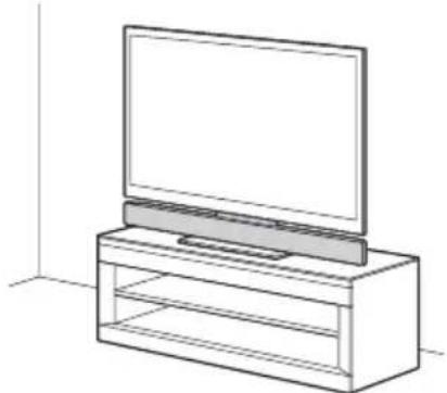 SONY HTCT550W - Instalación del altavoz en el televisor - 1