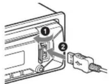 SONY CDXG1302U - Conexión de un dispositivo USB - 1