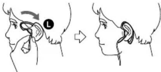 SONY DNE319 - Colocacion de los auriculas suministrados (solo para los modelos D-NE321 AR2, E92, E18/4 y MX2*) - 1