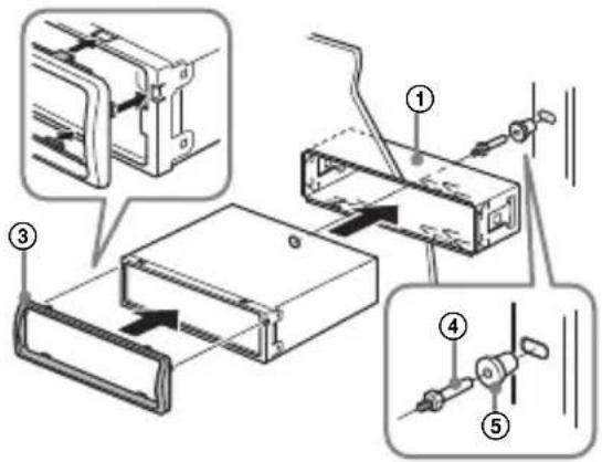 SONY MEXN4200BT - Montaggio dell'apparecchio sul cruscotto - 2