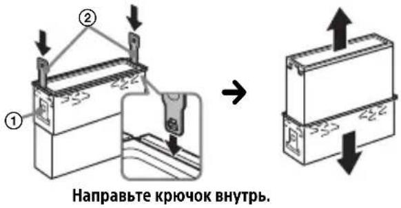 Направьте крючок внутрь.