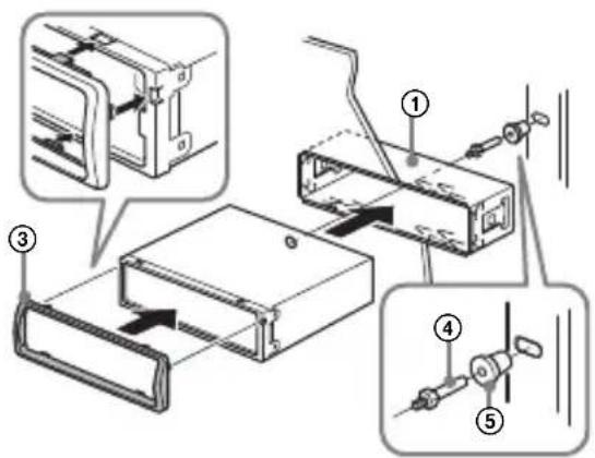 SONY MEXN4200BT - Montieren des Geräts im Armaturenbrett - 2