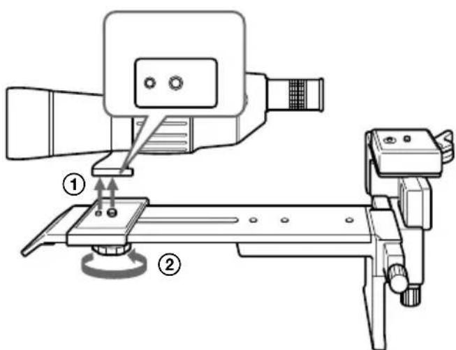 SONY VCLFS2K - Attaching the telescope to the pedestal - 2