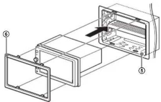 SONY XAVAX1005DB - Mounting the unit in the dashboard - 2