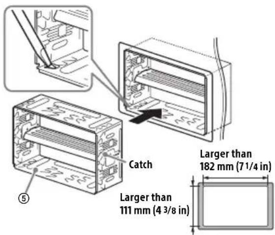 SONY XAVAX1005DB - Mounting the unit in the dashboard - 1