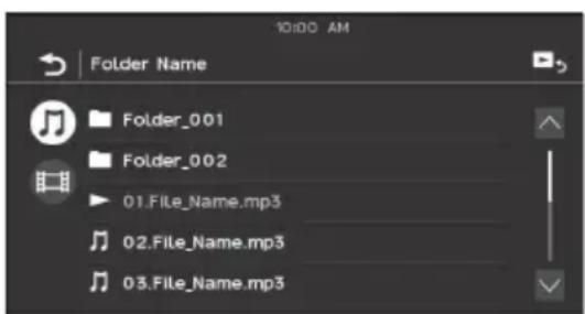 SONY XAVAX1005DB - Recherche d'un fichier à partir de l'écran de liste - 1