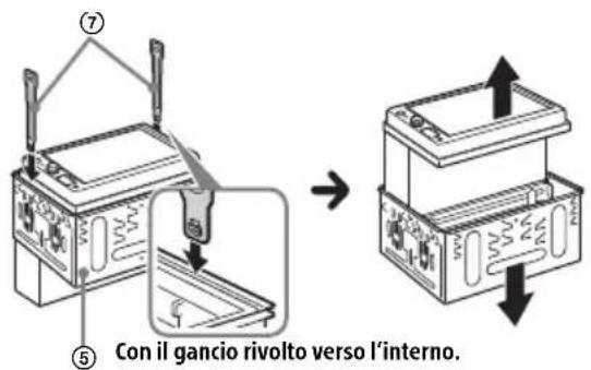 SONY XAVAX1005DB - Rimozione della staffa - 1