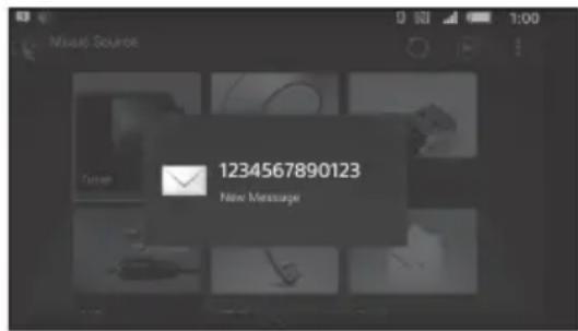 SONY MEXM100BT - Announce de la réception de diverses informations par commande vocale (telephone intelligent Android uniquely) - 1